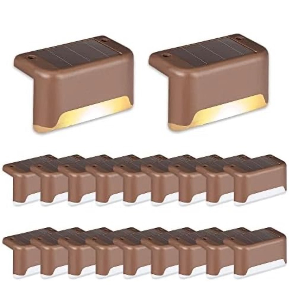 Solar Deck Lights in Brown